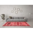thumbnail image 3 of Ahgly Company Indoor Square Abstract Red Modern Area Rugs, 5' Square, 3 of 4