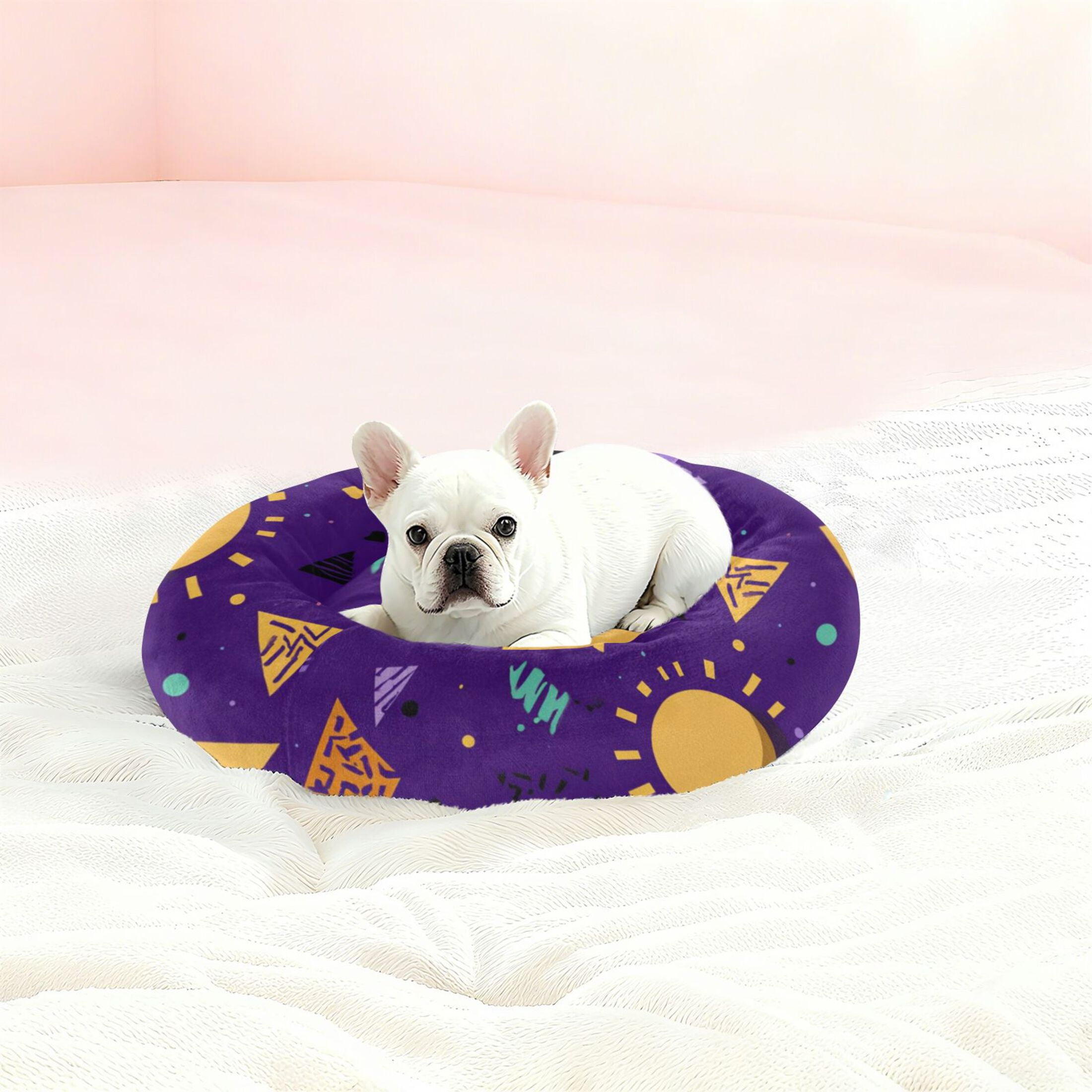 Pet Bed Pet Mat Cozy Removable & Washable Comfort For Cats And Dogs 80s-style Pattern