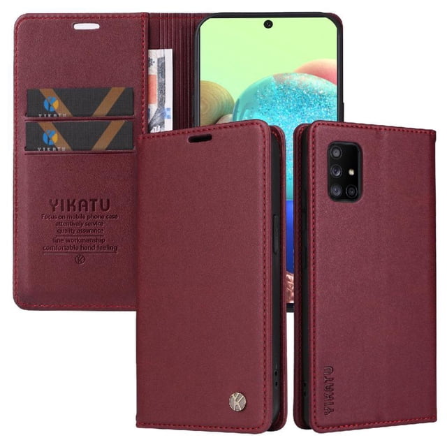 Funda para Samsung Galaxy A71 5G Estuche de Cuero PU Tipo Cartera con Ranuras para Tarjetas y Cierre Magnético