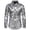 Silver, variant on Men's Sequin Dress Shirt with Lapel Long Sleeve Button Down Bright Face T Shirt Silver M