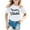 White, variant on Tween Girls Trendy Clothes Letter Print Fashion Casual Round Neck Short Sleeved T Shirt Top Comfortable Girls Tops