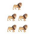 thumbnail image 3 of Guardoinrt Interactive Simulation Animal Figures Model for Kids Educational Toys Male Lion Type B 5Set, 3 of 6