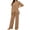 Khaki 1, variant on Co Ord Sets for Women 2 Piece Outfits Lounge Wear for Summer Dressy Pantsuits High Low Top Pants Wide Leg Trousers with Pockets Casual Tracksuit Full Set Elegant Formal Wedding Guest Outfit