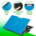 thumbnail image 6 of Mind Reader Adjustable 8 Position Lap Top Desk with Cushions, Blue, 6 of 7