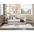 thumbnail image 6 of Upholstered Daybed with Trundle, Twin Size Frame, Beige Velvet 00060, 6 of 9