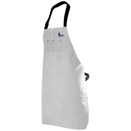 Bob Dale 60-1-33 Welding Apron Leather Bib Apron 24x36 Pearl Grey Economy