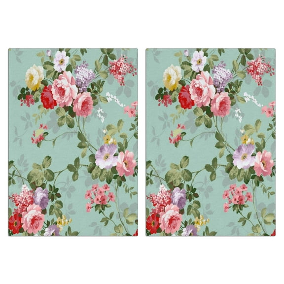 Flowers and Plants Kitchen Towels Set Of 2, Absorbent and Soft Dish Towels for Farmhouse Decor, Country Kitchen.