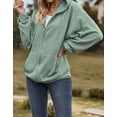 thumbnail image 3 of Alsol Lamesa Womens Full Zip Up Hoodie Y2K Raglan Sleeve Drawstring Baggy Zipper Hooded Sweatshirts with Pocket, 3 of 6