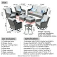 thumbnail image 5 of Ovios 8 Pieces Outdoor Patio Furniture with Swivel Chairs Wicker Patio Sectional with Sofa for Backyard, 5 of 5