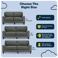 thumbnail image 4 of Serta Palisades 73" Track Arm Sofa, Easy Care Polyester, Loveseat or Couch for Small Spaces, Gray, 4 of 17