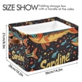 thumbnail image 4 of Yayeee Canvas Storage Basket with Handles for Shelves Fabric Bins Closet Organizer, Black Sardines Pattern, 4 of 8
