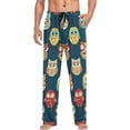 thumbnail image 4 of Men's Pajama Pants with Pockets Sleepwear Lounge Pants Stretch Casual Owls Ethnic, 4 of 7