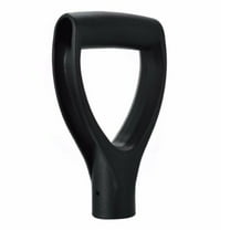 D-Shaped Shovel Handle Replacement, Ergonomic Black Plastic Top Handle for Snow Shovel, Garden Spade, and Raking Tools