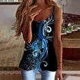 thumbnail image 2 of Babysbule Womens Tops, Women Ladies Print Sleeveless O-neck Pullover Vest Tank Tops Shirts Blouse, 2 of 4