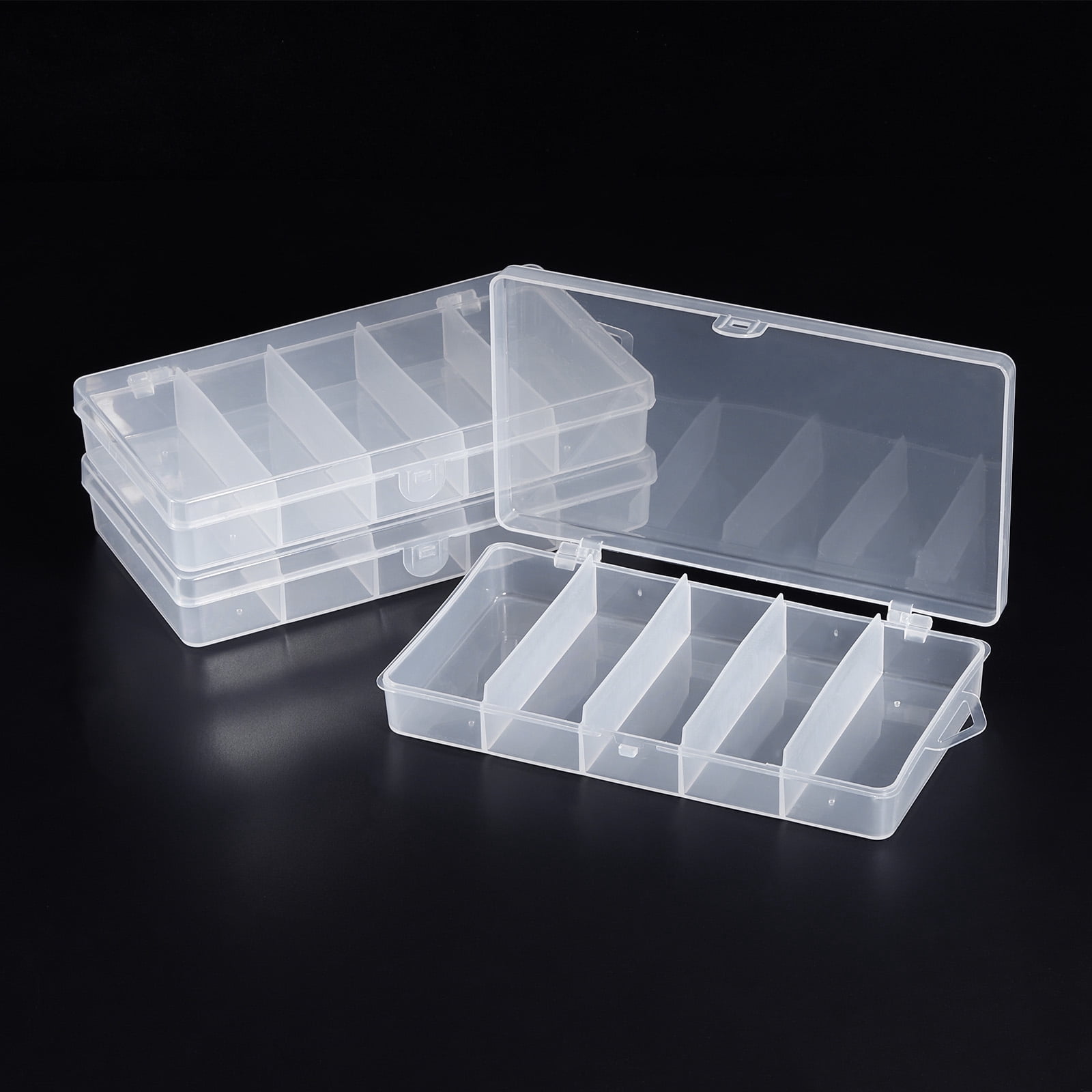 Lot De 4 Boîtes à Leurres – Double Face, Compartiments Ajustables, Compact, Pour Pêche