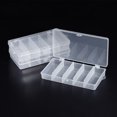 thumbnail image 5 of Unique Bargains Fishing Tackle Box, 4 Pack 6.9 x 3.5 x 1.1 Inch Plastic 5-Grid Fish Lure Bait Hooks Accessory Storage Container, Clear, 5 of 5