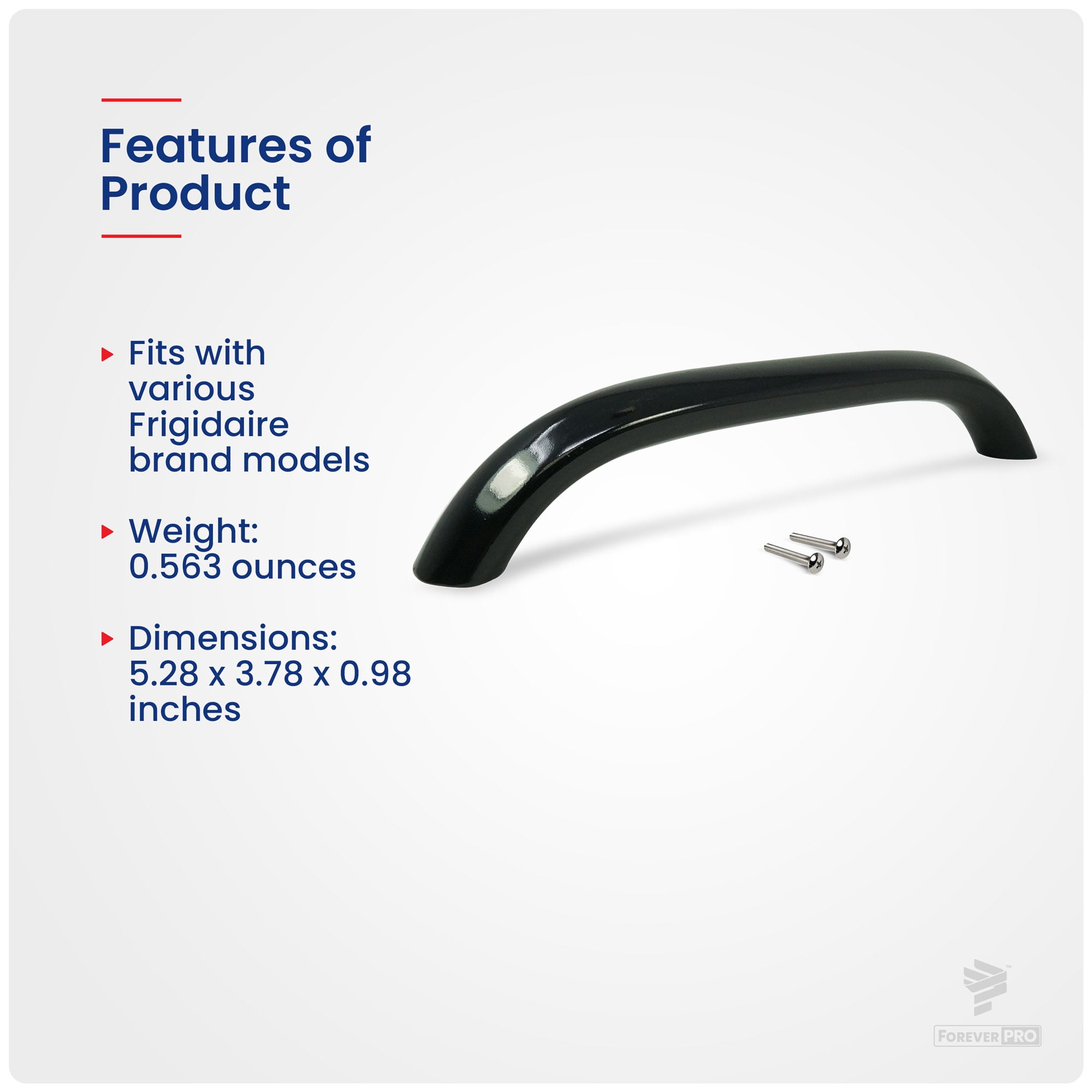 ForeverPRO 5304536387 Handle Assembly for Frigidaire Microwave 5304464066 5304464133 5304472481 5304477398