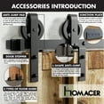 thumbnail image 6 of Homacer Black Rustic Single Track Bypass Sliding Barn Door Hardware Kit, for Two/Double Doors, 18ft Long Flat Track, Spoke Wheel Design Roller, Heavy Duty, for Interior & Exterior Use, 6 of 7