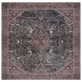 thumbnail image 3 of SAFAVIEH Tucson Kayleah Traditional Machine Washable Area Rug, 6' x 6' Square, Dark Green/Rust, 3 of 14