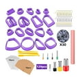 thumbnail image 4 of Juego de Arcilla Polimérica Zulema 130 Cortadores de Pendientes 18 Formas DIY Violeta, 4 of 7