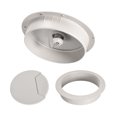 thumbnail image 3 of Cable Hole Cover, 2-3/8" Plastic Desk Grommet for Wire Organizer 10 Pcs (Gray), 3 of 4