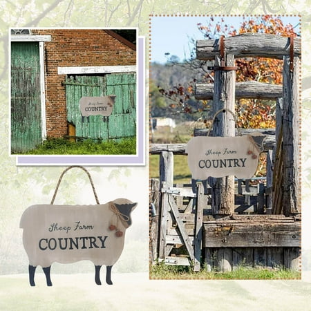

WOXINDA Animal Pig Cow Pendant Creative Sheep Wooden Farm Farm Decoration Decoration Door Hanging Decoration