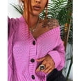thumbnail image 4 of Hirigin New Chic Women Cropped Cardigan Sweater Fall Knitwear Short Cardigan Girls Long Sleeve Twist Crochet Top Pull Femme, 4 of 5