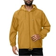 thumbnail image 6 of Mustard Yellow Mens Hoods Outfit for Mens Long Sleeve Track Gym Jogger Going Out Ripped Hooded Distressed Plain Winter Fall Outerwear Zip Up 2025 Clothing Regular Fit XXL, 6 of 8