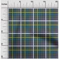 thumbnail image 1 of oneOone Georgette Viscose Dark Blue Fabric Madras Check Craft Projects Decor Fabric Printed By The Yard 42 Inch Wide, 1 of 4