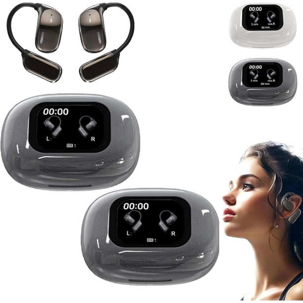 Circularcite, Circularcite Earbuds, Circularcite Bluetooth Earbuds, Circularite Ear Buds Touch Screen, Circularite Open Earbuds, Wireless Earbuds Noise Reduction, High Sound Quality (Black*2)