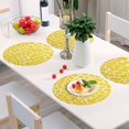 thumbnail image 6 of Ryvnso Yellow Lizard Skin Round Plate Mats Dining Table Placemat Set of 4 for Holiday Decoration, 6 of 7