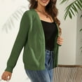 thumbnail image 2 of Fjofpr Cardigan Sweaters for Women Trendy Cardigan Sweaters for Women Lightweight Women's Solid Color Long Sleeved Knitted Cardigan Knitted Jacket, 2 of 4