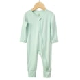 thumbnail image 4 of Baby Boy Girl Clothes Newborn Zipper Footies Jumpsuit Solid Long Sleeve Baby Newborn Baby Girl Boys Romper Outfit, 4 of 4