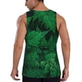 thumbnail image 3 of Fotbe Green Leave Fern Pattern Men's Quick Dry Workout Tank Top Gym Muscle Tee Fitness Bodybuilding Sleeveless T Shirt Breathable Workout Shirt-X-Large, 3 of 9
