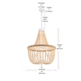 thumbnail image 2 of Living District Jolie 24 Inch Beaded Pendant In Beige, 2 of 8