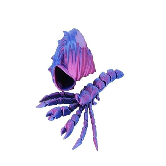 1pc 3D Printed Hermit Crab Multi-Articular Movable Model Home Decor Creative Ornaments Gift Crafts Ornaments3d Printed Crab Customizable Colors