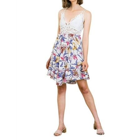 Umgee Lace Babydoll Ruffle Dress