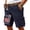Navy, variant on GrmtClth Mens American Flag Print Cargo Shorts 2026 Patriotic 1776-2026 Summer Shorts Breathable Multi-Pocket Short Pant Soft Work Trouser Sky Blue M