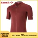 thumbnail image 2 of Santic - Maillot de ciclismo para hombre, camiseta de montaña, manga corta, cremallera completa, camisetas de verano para bicicleta de carretera, ropa de ciclismo para equipos profesionales, talla asi, 2 of 5