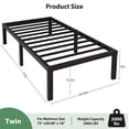 thumbnail image 2 of Awesofurni 18" Twin Bed Frame, Heavy Duty Platform Bed Frame with Storage Space, Noise Free Steel Slat Support, No Box Spring Needed, Easy Assembly, 2 of 8