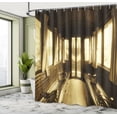 thumbnail image 5 of Ambesonne Brown Shower Curtain, Old Vintage Train Salon, 69"Wx75"L, Sepia, 5 of 5