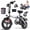 T1PRO-White-24MPH, variant on 14 Inch Folding Electric Bicycle, 560W Adult Electric Bicycle, 48V 10.4Ah, Maximum Range of 32 Miles, Dual Disc Brake Safety System, 3-Speed Riding, Front Fork with Shock Absorption, Black
