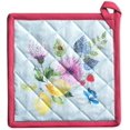 thumbnail image 1 of Jardin D'Ete 100% Cotton Pot Holder with Loop Heat Resistant for BBQ | Cooking | Baking | Grilling | Microwave | Barbecue | Spring/Summer (Mint, 8 Inch by 8 Inch), 1 of 8
