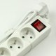 thumbnail image 2 of Regleta con interruptor de red de 2 m, 4 enchufes, cable alargador de 220 V, regleta de calidad con seguridad para niños, color blanco,, 2 of 5