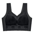 thumbnail image 2 of Loopsun Womens Bras Plus Size, Bras for Women, Women's Solid Back Buckle Lace Underwear Thin Daily Bra Black XXXL, 2 of 5