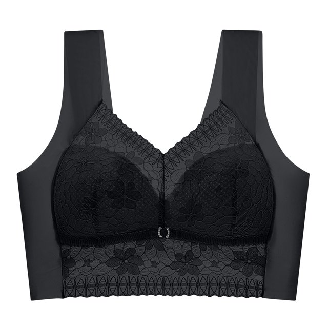 Xfvqtps Womens Bras Lace No Underwire Full Coverage Breathable Daily Bras Black