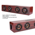 thumbnail image 4 of Haut-Parleur, haut-parleur de Bureau Bluetooth de Grain de Bois Rouge Sortie Haute Intensité, 4 of 11