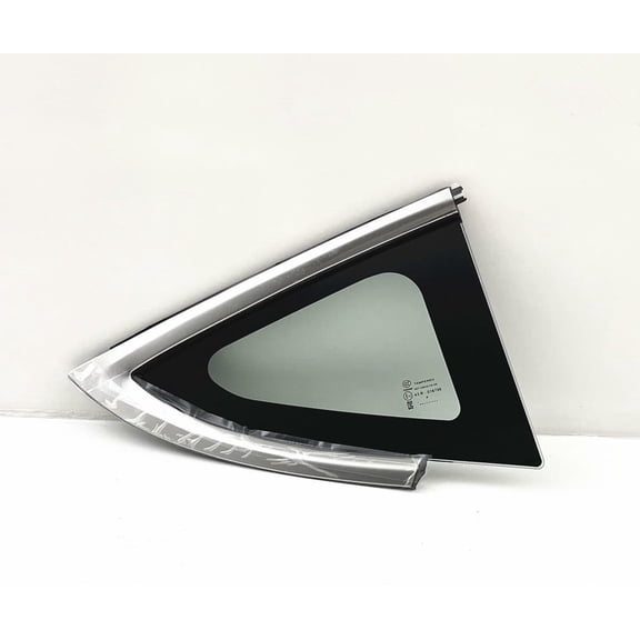 Chrome Moulding Style Passenger Right Side Rear Quarter Window Quarter Glass Compatible with Tesla Model 3 2017-2023 Models