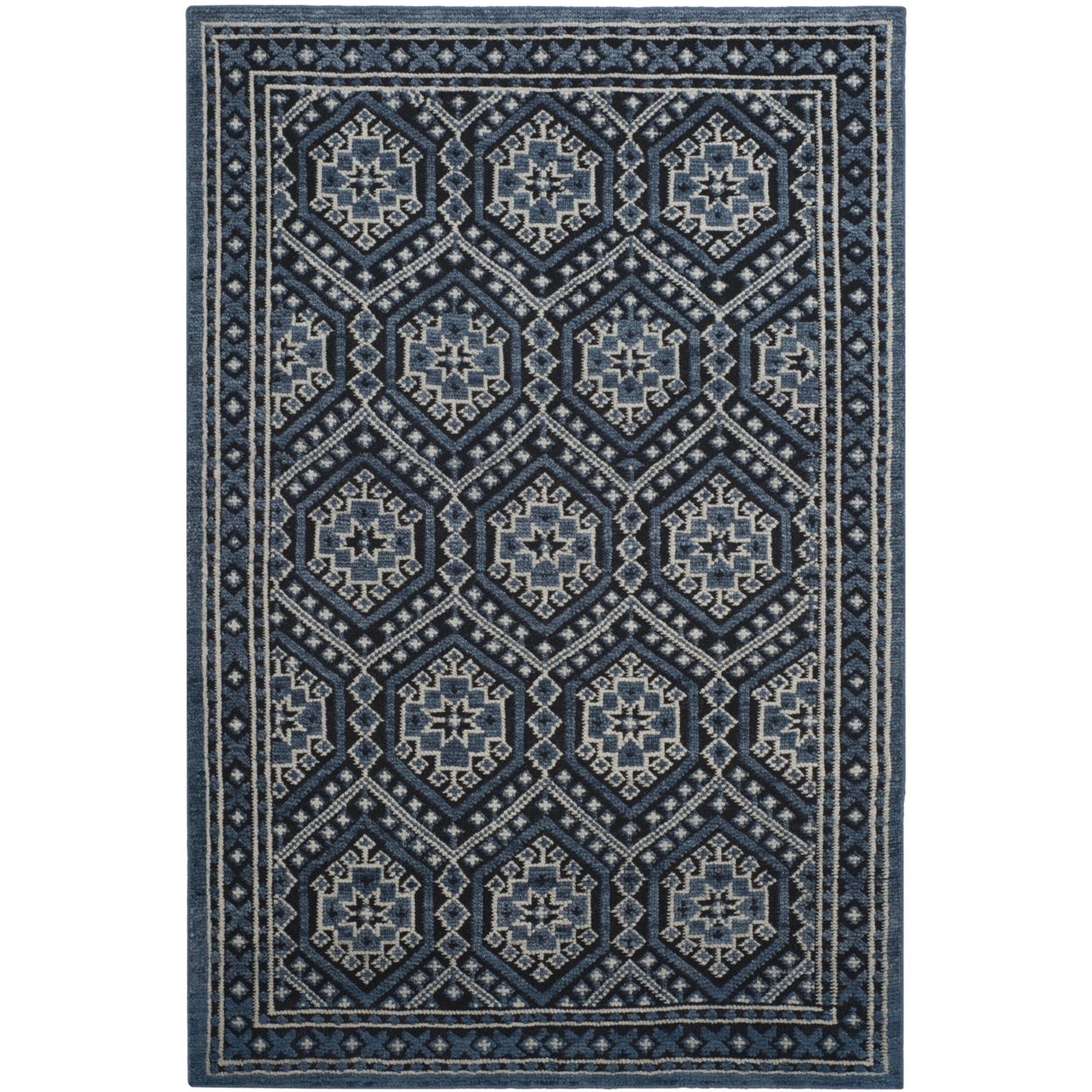 SAFAVIEH Paseo Mervyn Geometric Area Rug, Navy, 8' x 10'