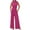 Hot Pink, variant on Chbgutlmr Business Casual Outfits for Women 2 Piece Crewneck Tank Tops Wide Leg Pants Ribbed Office Sets